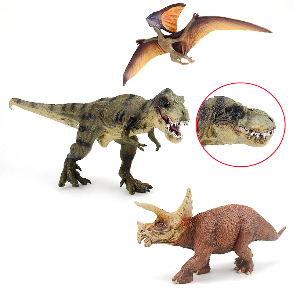 New Jurassic World Park Tyrannosaurus Rex,Triceratops Dinosaurs Plastic Toy Model Action & Toy Figures Collection & Kids Gift oenux prehistoric jurassic tyrannosaurus rex spinosaurus t rex dinossauro world model savage dinosaurs action figure toy for kid