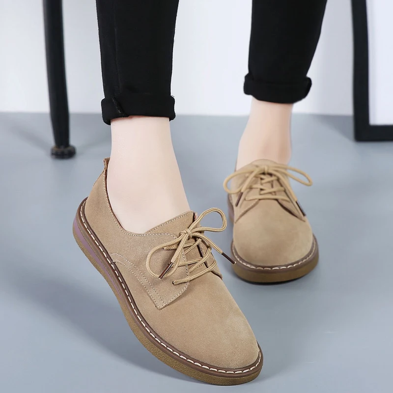 Women's Platform Flats Fashion Casual Fall Shoes Suede Autumn Winter Shoes for Woman Zapatos De Mujer Ladies Shoes Scarpe Donna