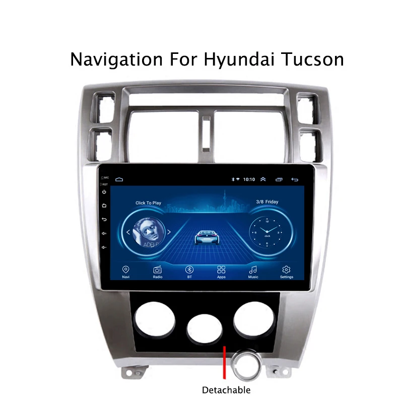 

Super Slim Touch Screen Android 8.1 radio GPS Navigation for HYUNDAI Tucson 2006 MT tablets Stereo Wifi Multimedia USB Bluetooth