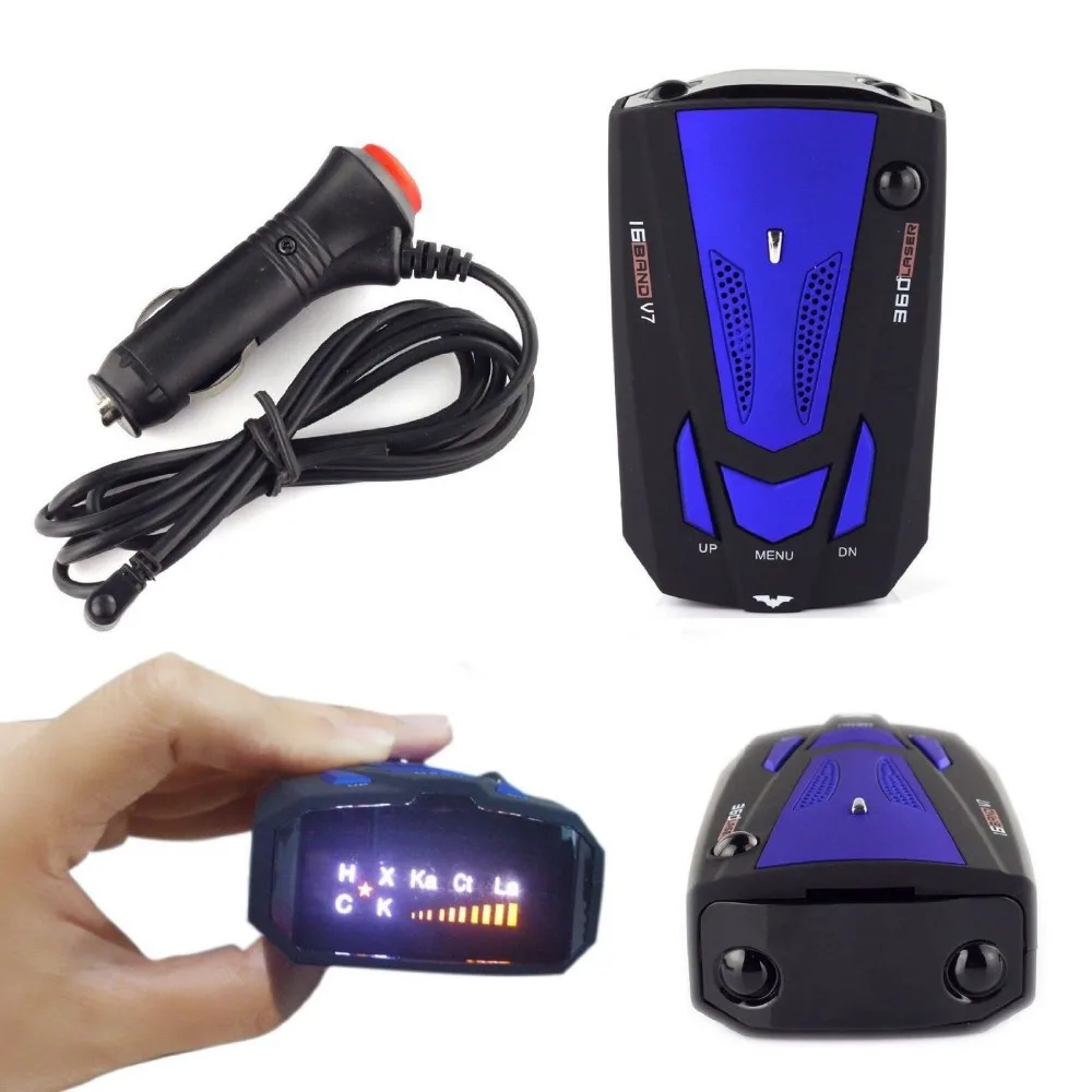 

360 Degrees Car Radar Detector 16 Band Voice Alert V7 Security GPS Speed Radar Detector LED Display