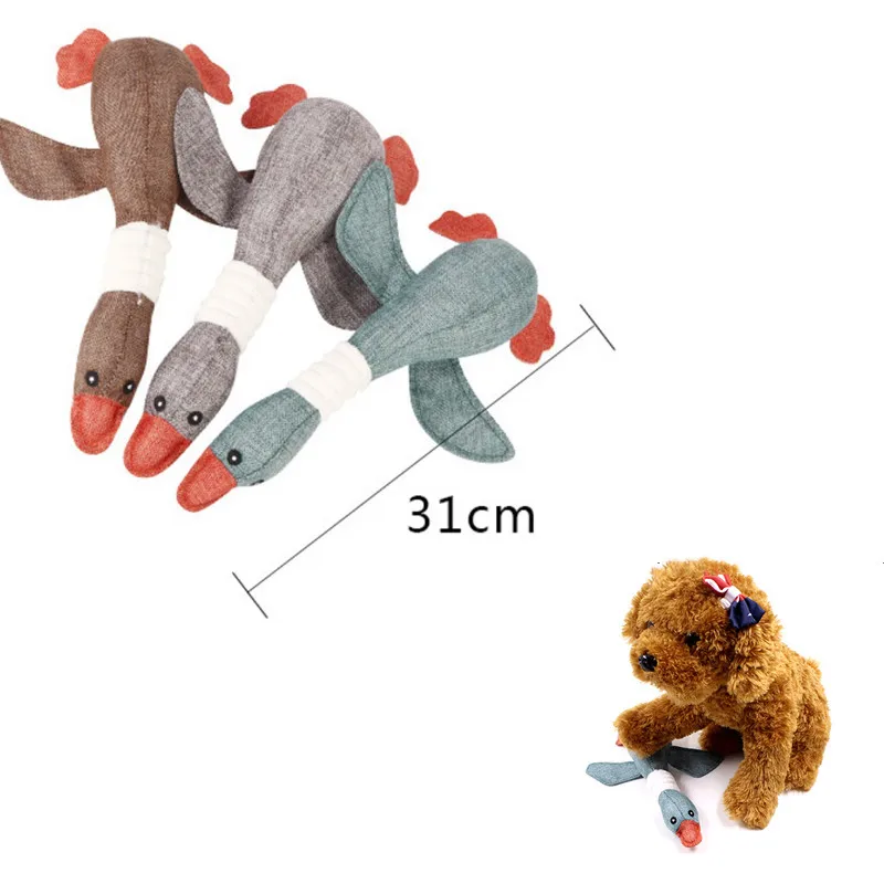 ANSINPARK lovely cat cat dog dog chew toy animal toy stuffed animal squirrel bite cloth fabric cartoon wild goose squeak toy j66