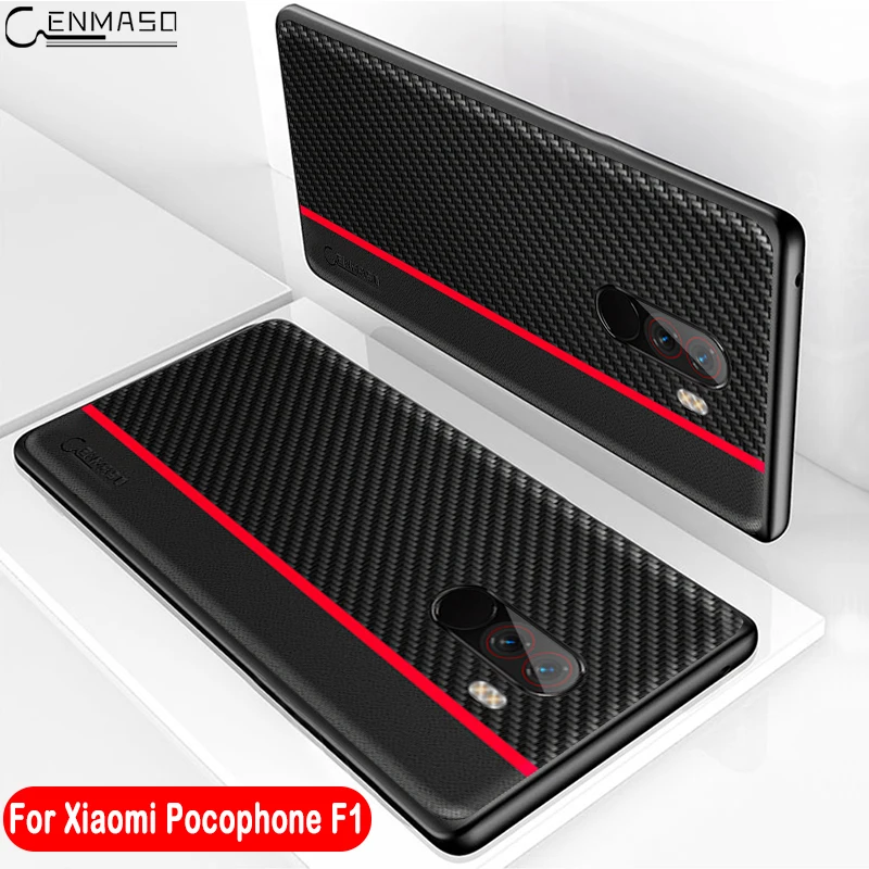 Чехол для Xiaomi Pocophone F1 оригинальный защитный чехол из углеродного волокна и