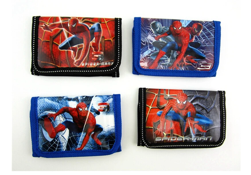 Fashion Cartoon Spider Man Coin Purse Children Zip Change Purse Wallet