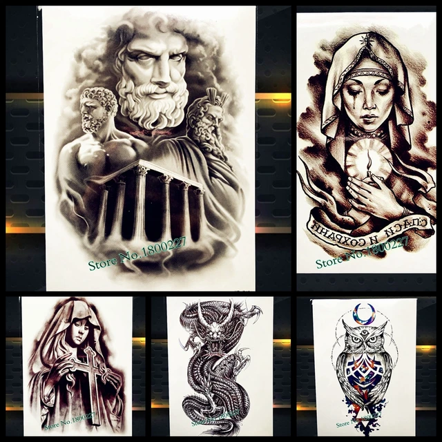 Alexandria Temporary Tattoo Stickers God Fake Flash Waterproof Fake Flash Tattoo MEn Body Art Arm 21x15CM Power Tatoo Justice Alexandria Temporary Tattoo Stickers God Fake Flash Waterproof Fake Flash Tattoo MEn Body Art Arm 21x15CM Power Tatoo Justice