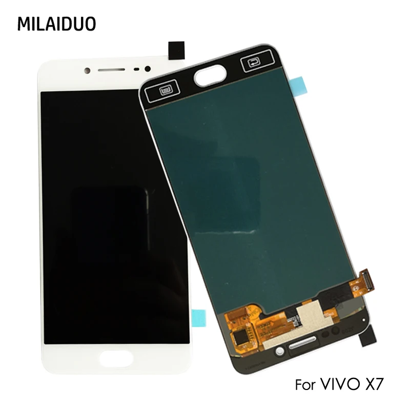 

OEM AMOLED For VIVO X7 LCD Display OLED Touch Screen Digitizer Full Assembly Replacement 5.2 inch White 100% Tested