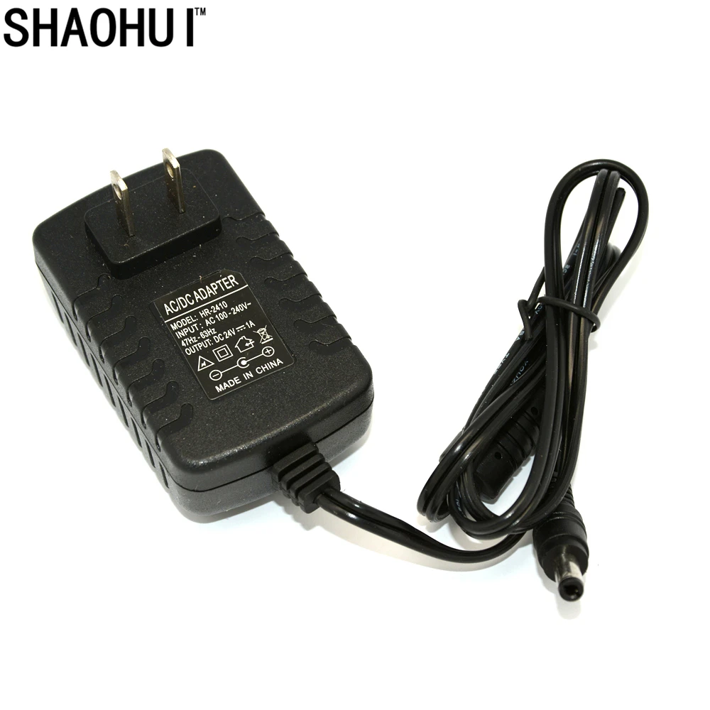 

SHAOHUI 100pcs 5.5mm-2.5mm compatible 2.1mm US Plug AC 100V 220V Converter DC 24V 1A Server Power Supply Adapter free shipping