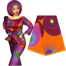 Королевский батик Анкара африканская расписаная восковая ткань хлопок настоящий голландский воск ткань лучшее качество швейный материал для платья 6 ярдов лот