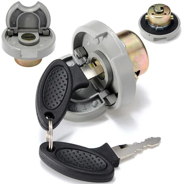 US $7.13 1SET ATV Accessories Gas Fuel Tank Cap Lock 2 Key For Scooter Multiple Models GY6 4Stroke 139QMB T