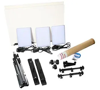 

DHL Nanguang CN-T96 3-light Kit 5600K 96PCS LED Light Lamp 18W + Mini Shooting Bracket Stand Set Photographic Lighting Kit