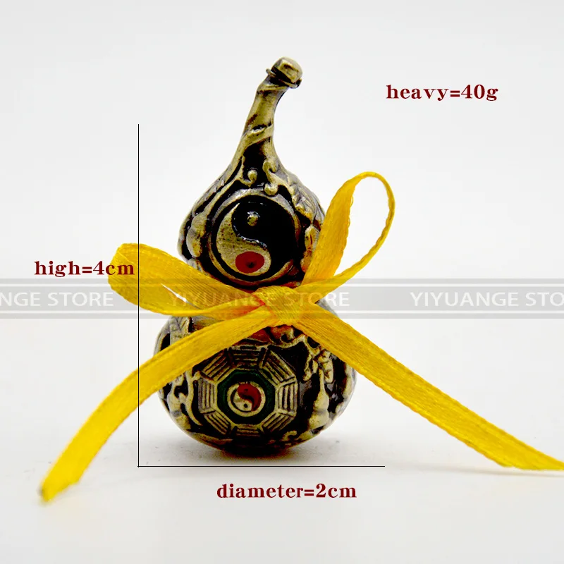 Китайский fengshui Ву Лу Hu Lu миниатюрный медный амулет в форме тыквы гиацинт