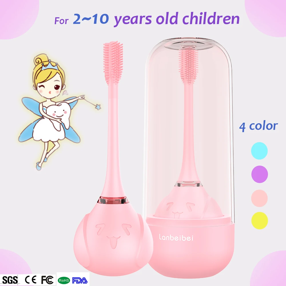 New design automatic children electric toothbrush 4 colors wireless