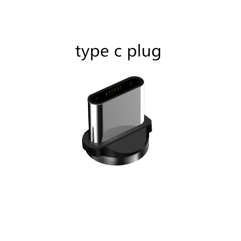 GREENPORT Круглый Магнитный кабель Micro usb type C кабель для iphone xs max samsung S8 S9 зарядки мобильного телефона Android зарядное устройство Шнур - Цвет: Type C Plug Only