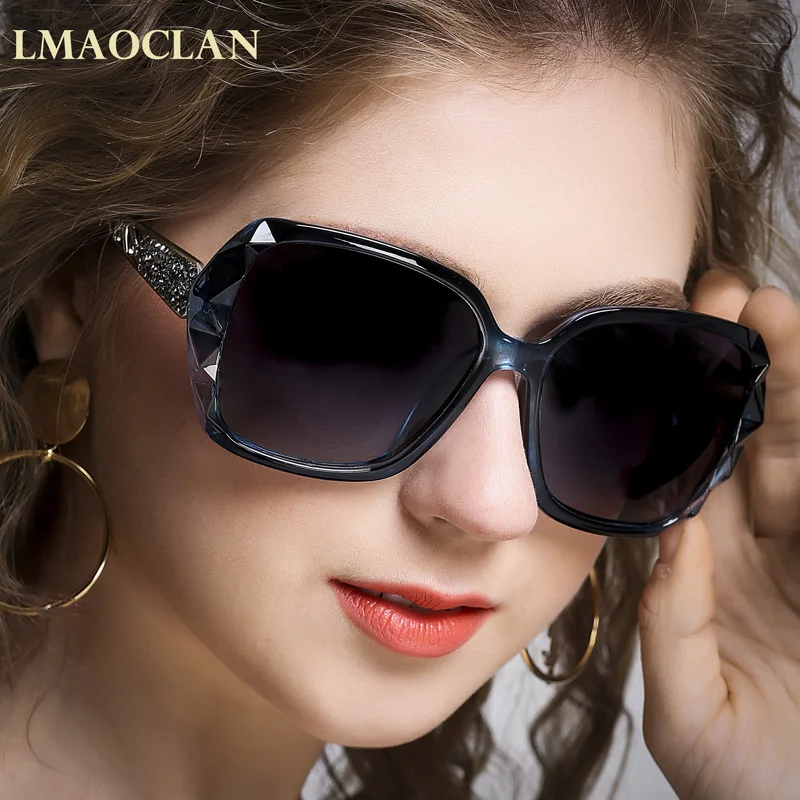 Goede Gepolariseerde Zonnebril Vintage Vrouwen Luxe Merk Designer Shades Eyewear Accessoires Oversized Dames Rijden Zonnebril