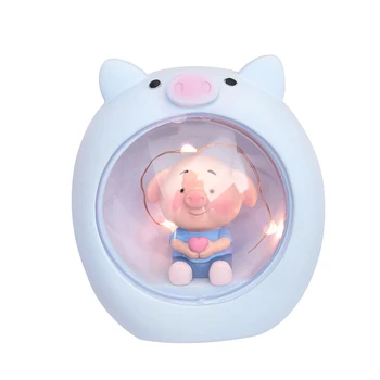 

Children's Cute Bedside Warm Lght Feifei Pig Couple Gift Pig Star Lights from night light room decoration lighting ornaments