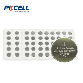

100Pcs PKCELL CR1616 3V ECR1616 CR 1616 Lithium Battery Button Cell Batteries
