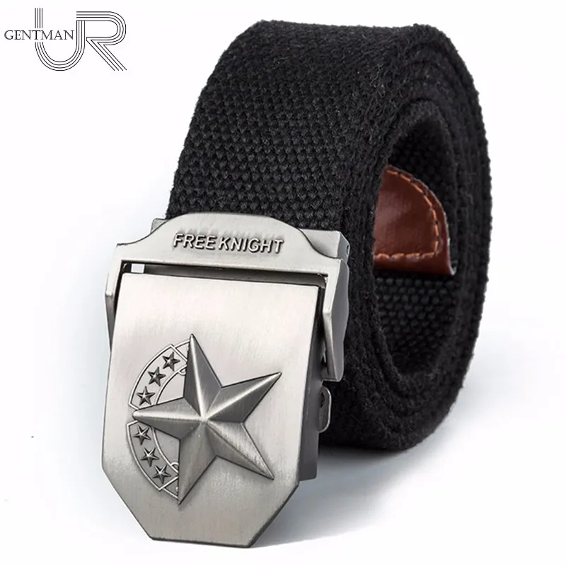 

Top Quality Canvas Belt Strong Free Knight Buckle Military Belt Army Tactical Belt For Men And Women Casual Jeans Belt