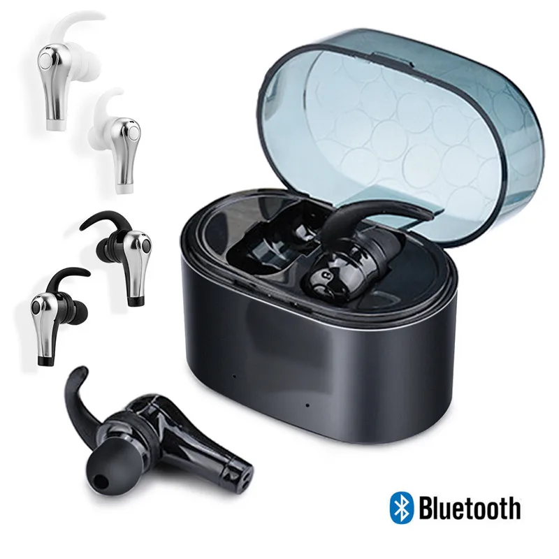 SOONHUA QY1 TWS Hifi Earphone With Mic Bluetooth 5.0 EDR Wireless Earbuds Stereo Handsfree Microphone for Phone With Charger Box soonhua portable tws bluetooth hifi stereo earphone true wireless earbud waterproof hd communication headset handsfree for phone