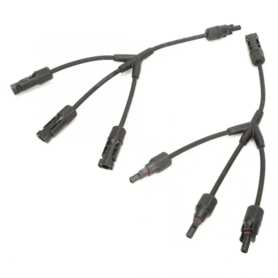 

Solar PV Cable 1 Pair of Y Type Solar Panel MC4 Connector Waterproof Extension Cable PV Wire Adapter