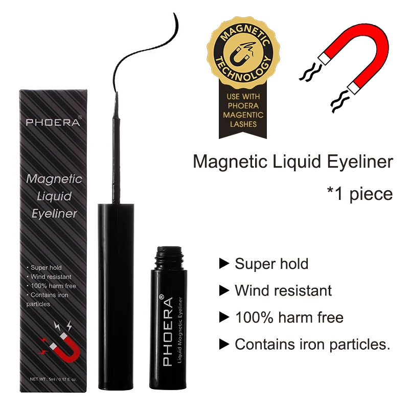 Magnetic False Eyelashes Magnet Eyeliner Mink Fake Eyelash Lashes Extension Waterproof Liquid Eyeliner Eye Makeup Tools Cosmetic - Цвет: Magnetic eyeliner