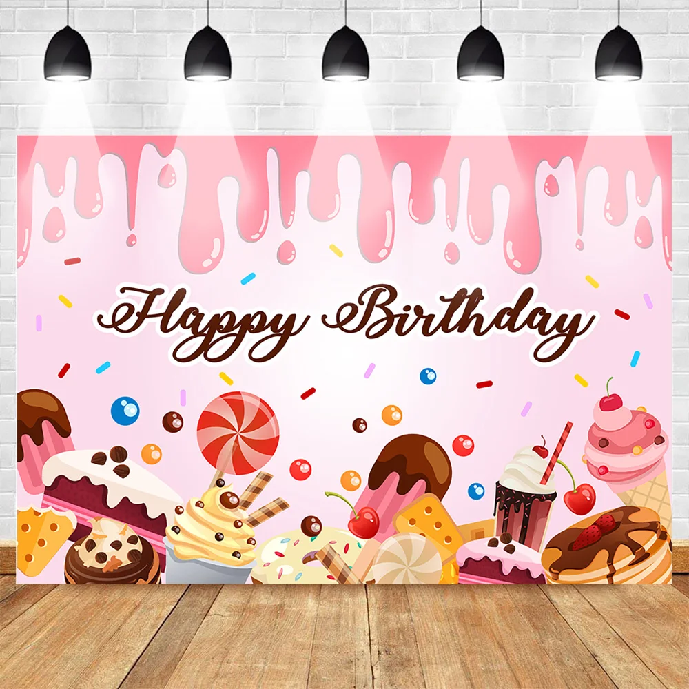 Colorful Donut Sprinkles Photography Backdrops 10x7ft Candy Background Children Birthday Party Banner Photo Studio Props LYAY909 