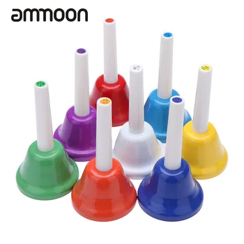 

High Quality Handbell Hand Bell 8-Note Metal Colorful Kid Children Musical Toy Percussion Instrument