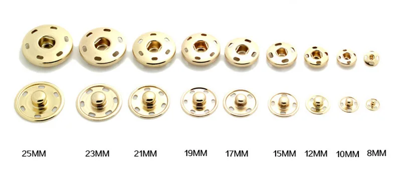 Meetee 100 наборов 8-30 мм Металлические Кнопки латунные кнопки для шитья Кнопки DIY пальто куртки одежды принадлежности для скрапбукинга C7-2