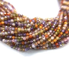 Micro facetados pedras naturais, micro contas de pedra natural facetadas zricon 2mm solta espaçador pedra de gema para fazer jóias colar diy pulseira,