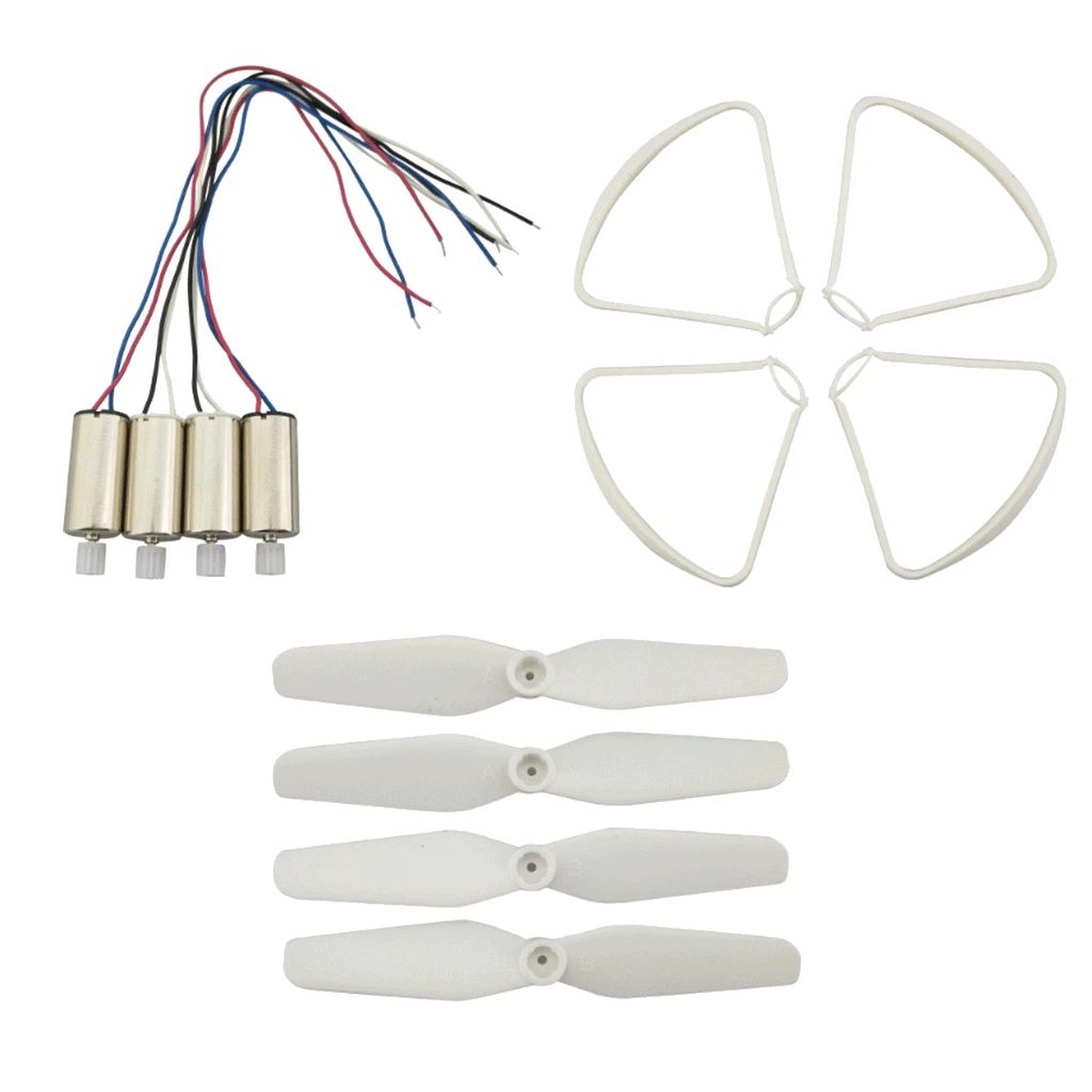 4Pcs Propeller & Blade Guard Protective Cover & Motors for SYMA X23 X23W RC Drone Quadcopter Spare Parts