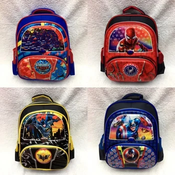 

14" Batman Spiderman Captain America Boy Girl Children Kindergarten School bag Teenager Schoolbags Kids Student Backpacks