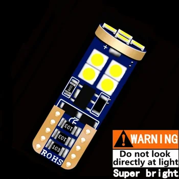

New 100% CANBUS NO ERROR T10 LED Car Parking Light Super Bright 3030 SMD W5W WY5W 501 Auto Reading Lamp Wedge Tail Side Bulb 12V