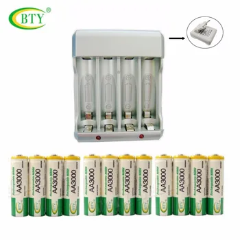 

BTY-825 Ni-MH Ni-Cd AA AAA Rechargeable Battery Charger With BTY AA 3000 series 1.2V 850mAh AA Rechargeable Battery