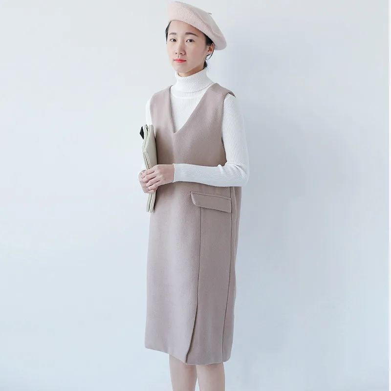 Women Customize Made Sundress Plus Size 3XS-10XL Vest Dress for Woman Ladies Autumn Winter Fashion Brief Woolen |