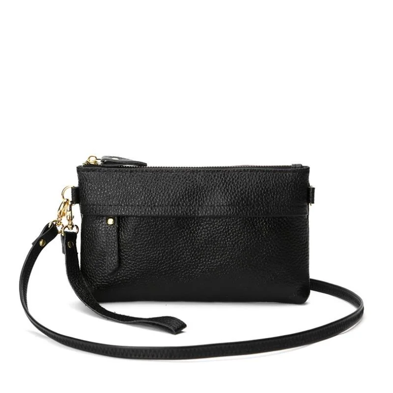 

Casual Women's Bags Genuine Leather Handbags Designer Brand Clutch Bags Zipper Flap Shoulder Bag For Female Handbags Sac A Main