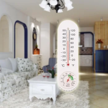

50Pcs/Lot Thermometer Humidity Analog Household Thermometer Hygrometer Wall-mounted Tester Measure Home Popular New