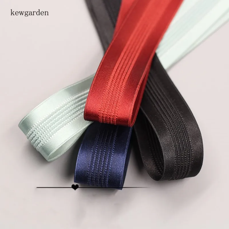 

Kewgarden 25mm 2.5cm Dotted Line Polyester Ribbons Handmade Bowknot Satin Ribbon DIY Riband Garment Accessories 6M / Lot