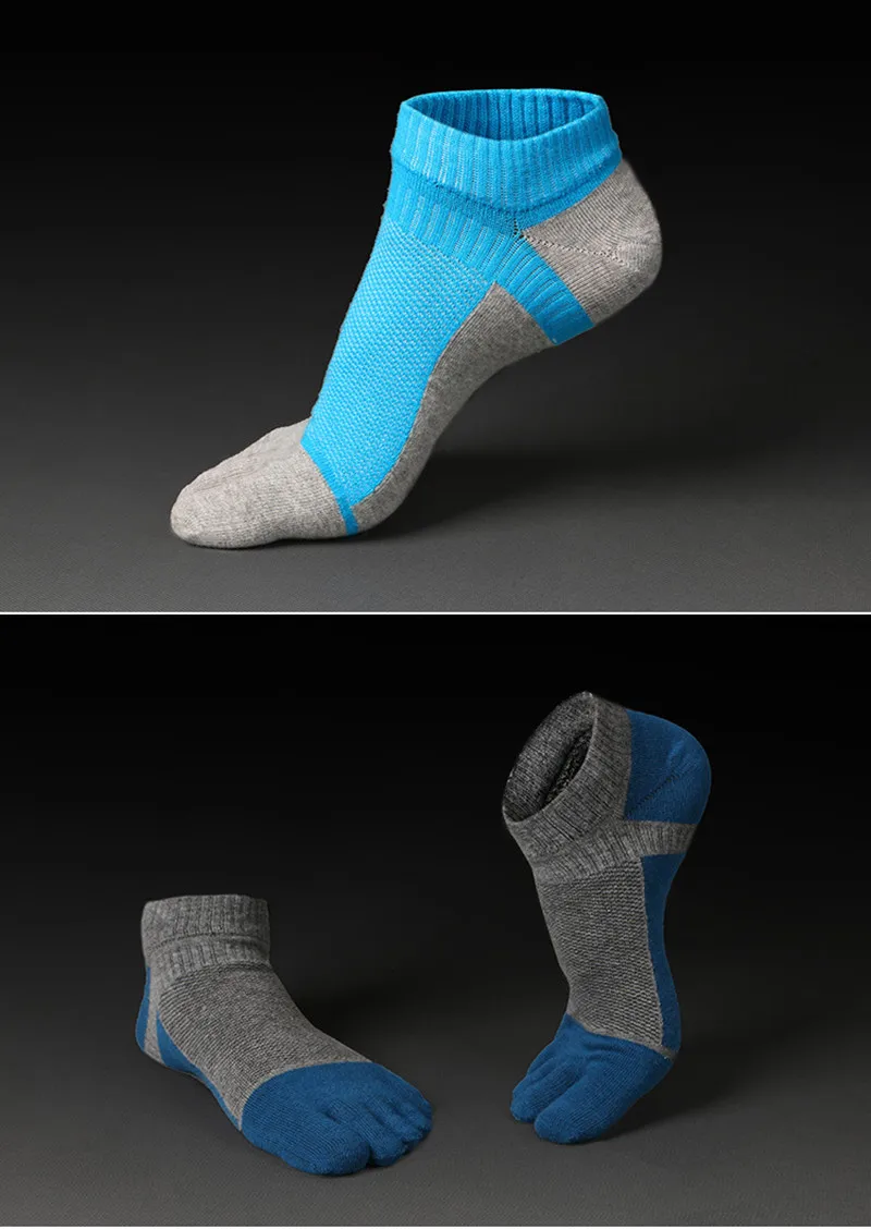 1 пара Для мужчин носок дышащие носки хлопковые носки пять пальцев носки короткие носки 6 цветов дополнительно