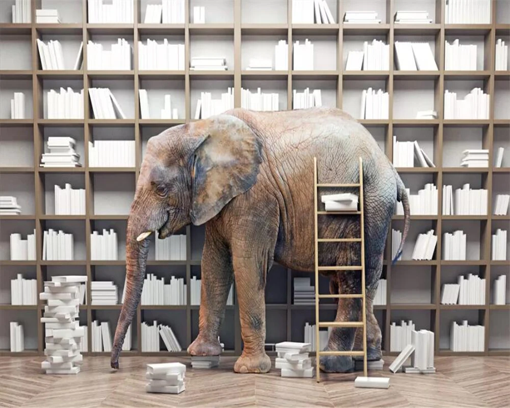 Beibehang Custom large wallpaper 3d mural creative book shelf papel de parede sofa background living room bedroom 3d wallpaper