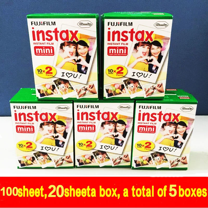 Prix pour Véritable 100 feuilles De Haute qualité D'origine Fujifilm instax mini 8 film pour 7 S 25 50 s polaroid appareil photo instantané mini film blanc edage Prix pour Véritable 100 feuilles De Haute qualité D'origine Fujifilm instax mini 8 film pour 7 S 25 50 s polaroid appareil photo instantané mini film blanc edage