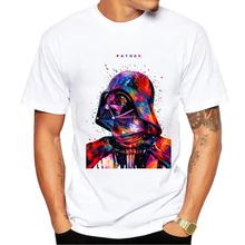 2017 New Fashion Darthworks AT AT Men T-shirt Hipster Star Wars t shirts BB8 colorful The Darth King Printed Cool tee