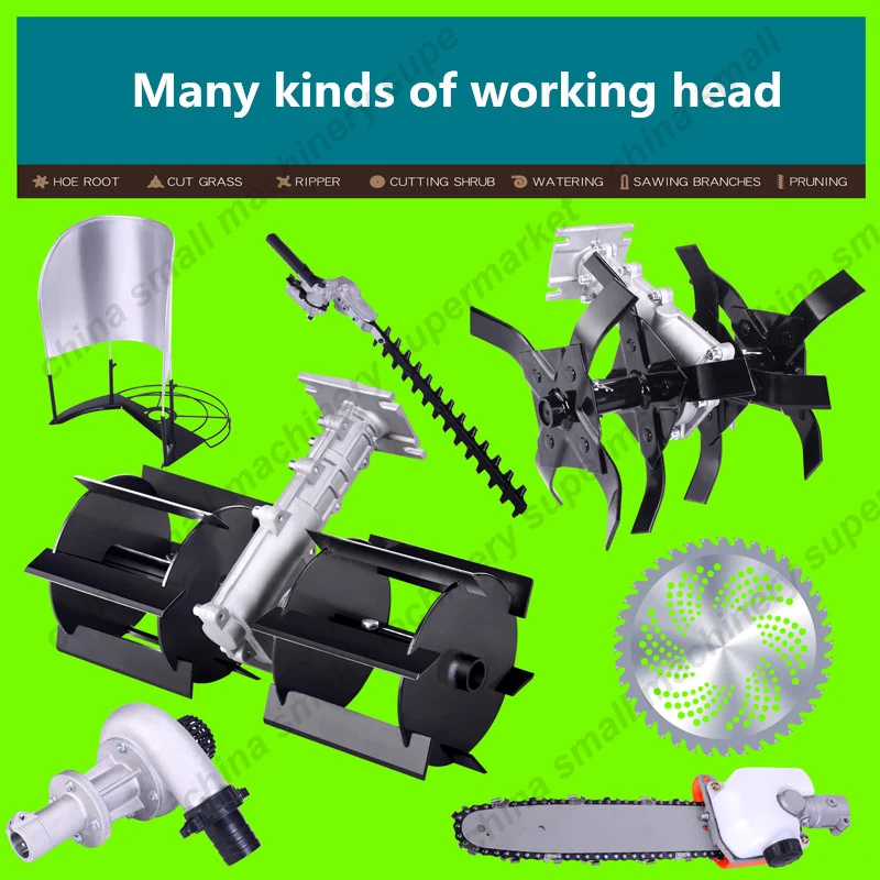 

26/28mm 7/9 teeth multifunction gearbox alloy blade knife tobacco planting kit scarifier; loosener; ripper weeder; grubber