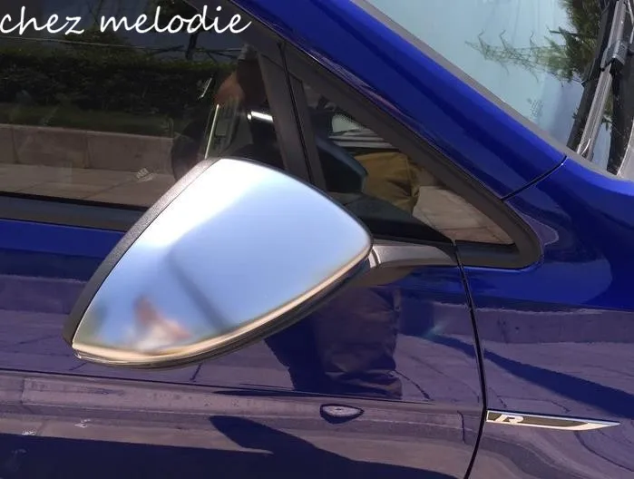 

1pair mirror/pearl chromed ABS Car outside exterior rearview Mirror Caps cover For Volkswagen GOLF 7 MK7, replacing type