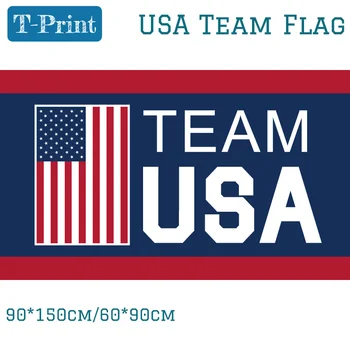 

Team USA Flag 90x150cm Polyester Digital Print Banner With 2 Grommets 3x5ft For World Cup