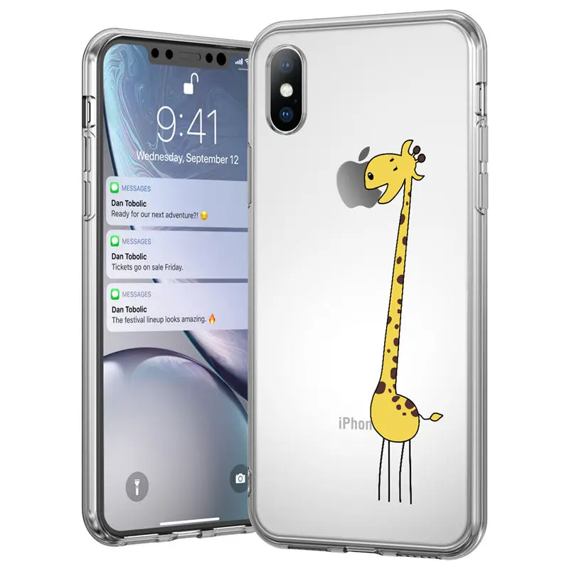 Чехол Ottwn для iPhone X, чехол для iPhone 6, 6s, 7, 8 Plus, XR, XS Max, 5, 5S, SE, 11Pro, Max, забавное животное, динозавр, мягкий чехол для телефона, прозрачный чехол - Цвет: 4216