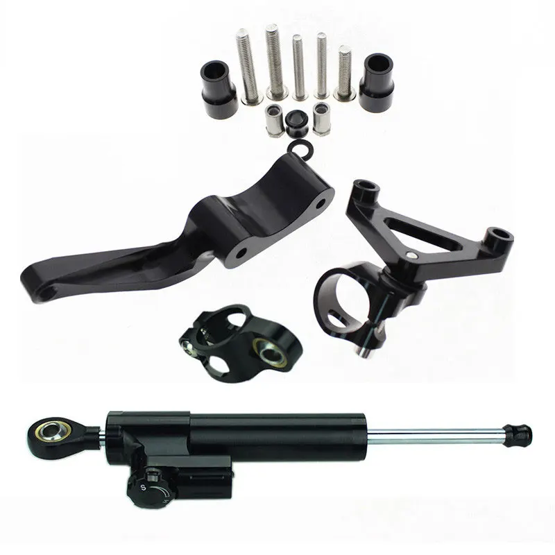 Adjustable Motorcycle Steering Stabilize Damper Bracket Mount Kit For