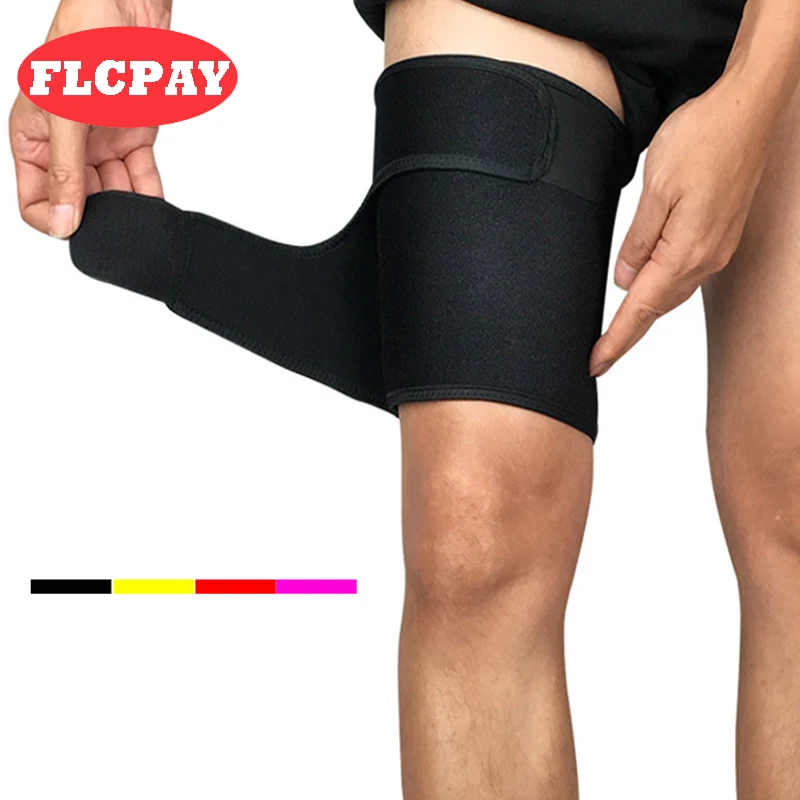 

1 Piece Adjustable Nylon Legwarmers Breathable Elasticity Knee Thigh Protector For Cycling Running Prevent Muscle Strain Support
