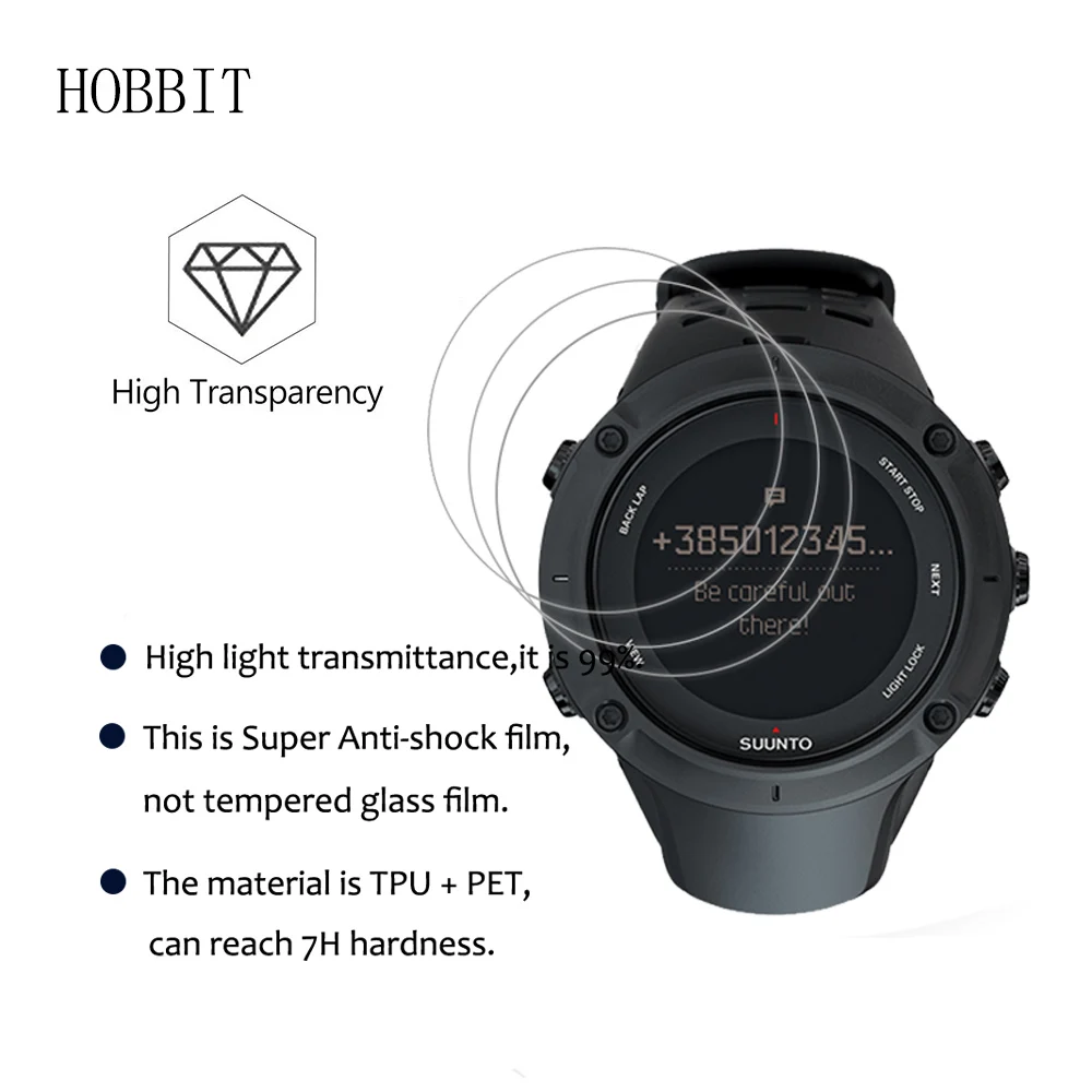 3 упаковки для спортивных смарт часов Suunto Ambit Peak Взрывозащищенная защитная пленка