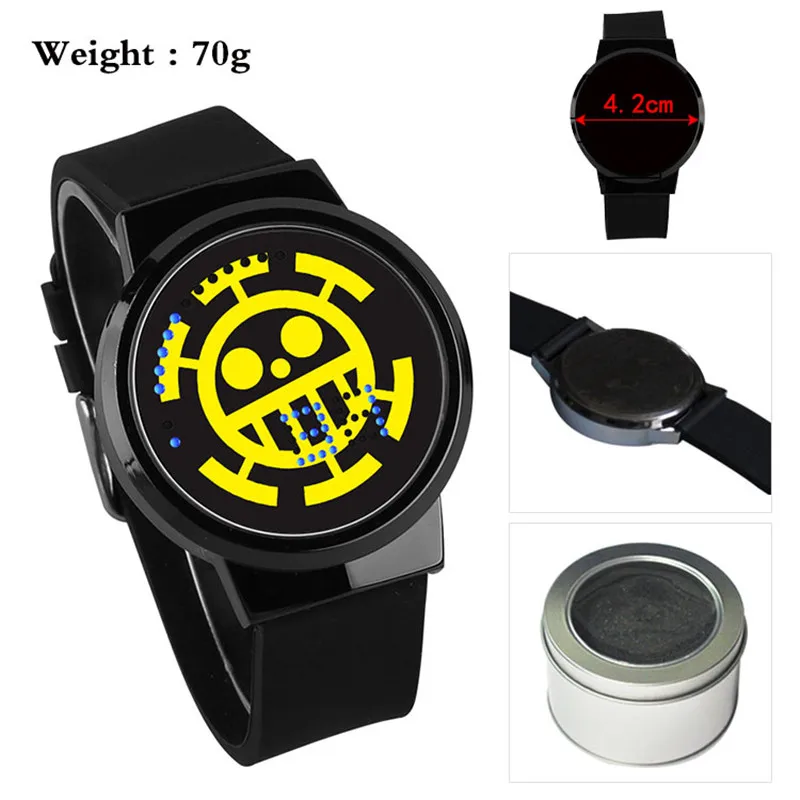 

One Piece Trafalgar D Water Law Luffy Chopper Anime Boy Girls Watch Waterproof LED Touch Screen Wrist Watches Watch Student Gift
