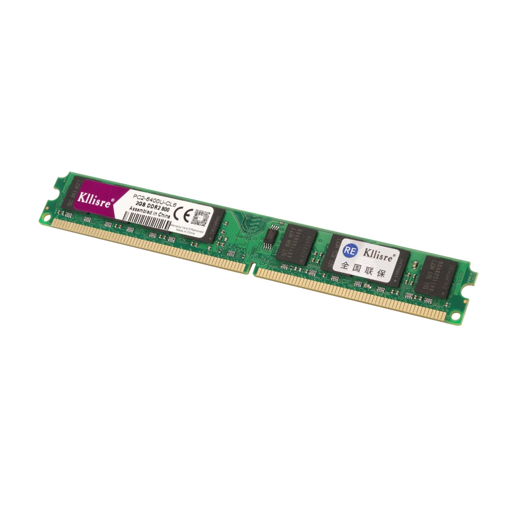 Kllisre DDR2 память 2 ГБ 800 МГц PC2-6400U ОЗУ 1,8 в 240Pin без ECC настольная система Dimm Высокая совместимость