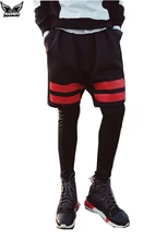 Mens Basketball Short Pants Cotton Fake Two Piece Running Shorts Basketball Shorts Gymshorts Striped Shorts For Men Basket Homme