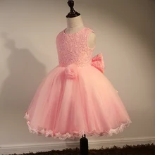 Новое популярное розовое платье принцессы с бантом и бабочкой детское летнее платье-пачка детское свадебное платье летнее платье для девочек костюмы для возраста